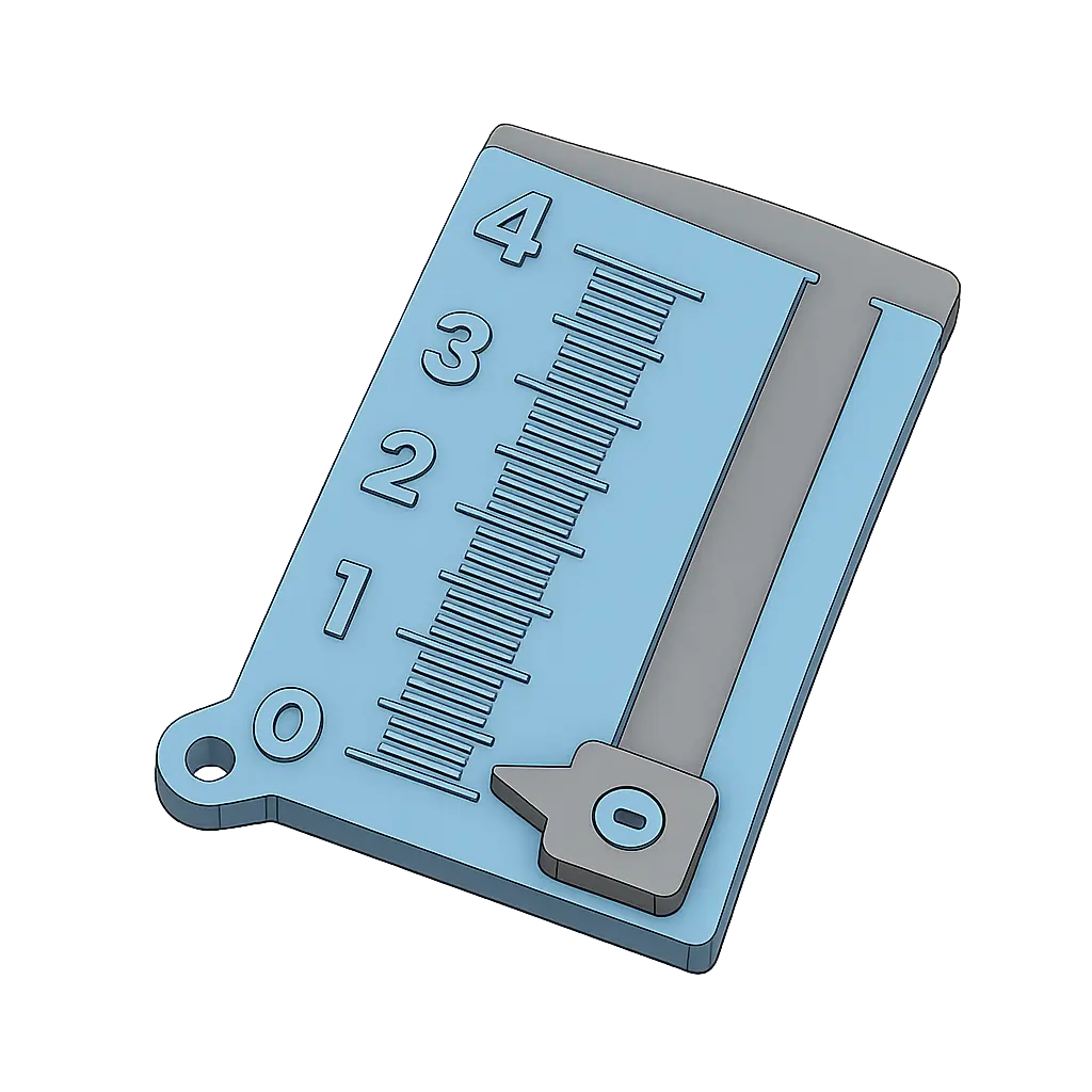 Messschieber-Schlüsselanhänger